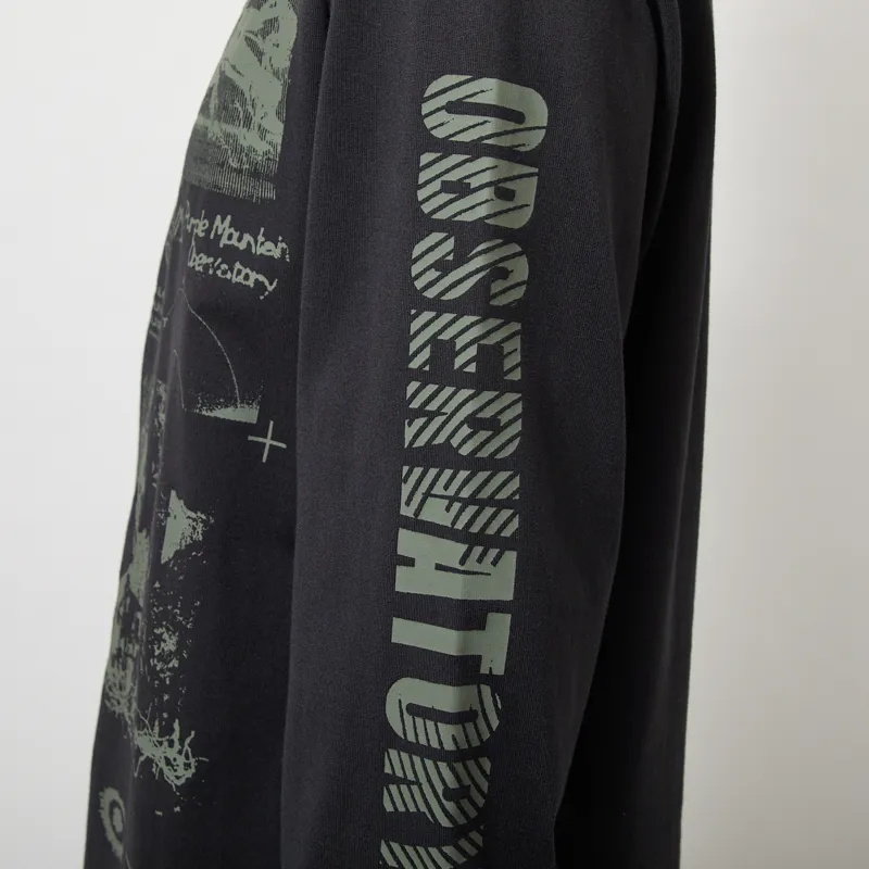 Purple Mountain Observatory Long Spaces Long Sleeve T Shirt Black-10