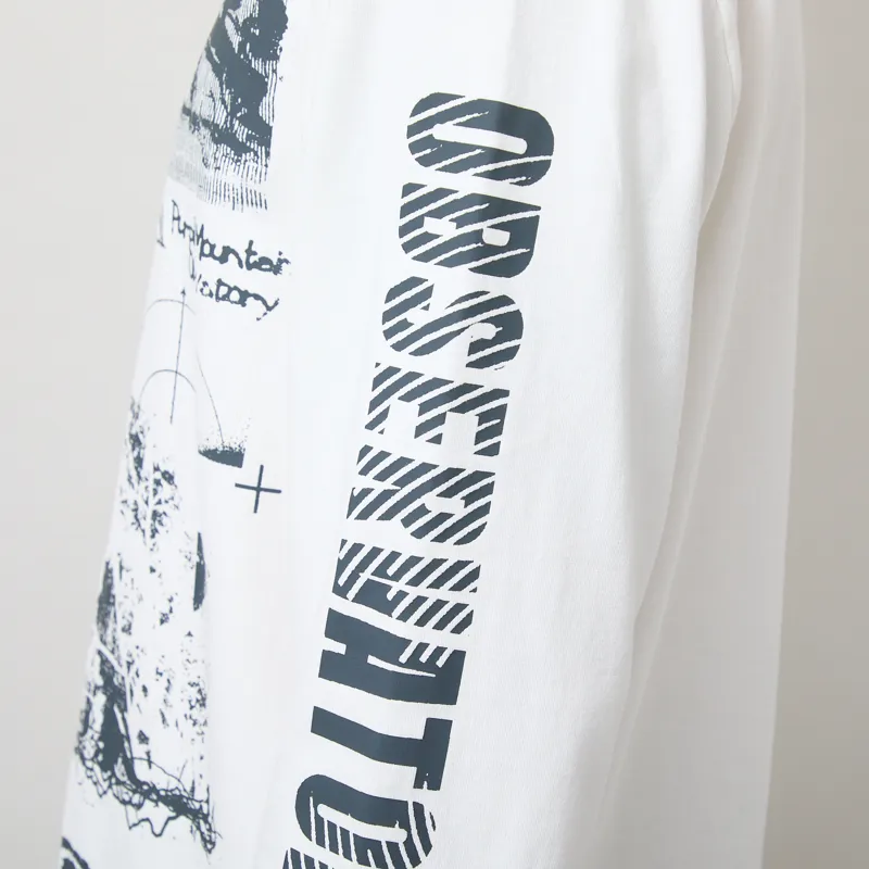 Purple Mountain Observatory Long Spaces Long Sleeve T Shirt White-9