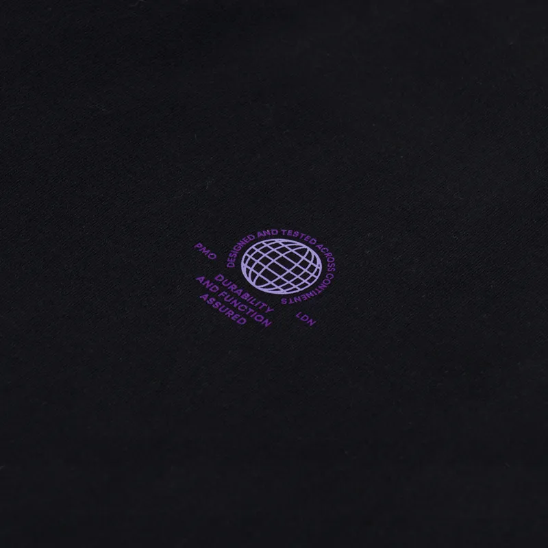 Purple Mountain Observatory Globe Logo Long Sleeve T Shirt Black-5