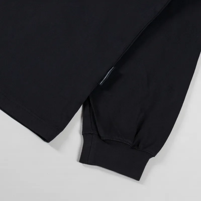 Purple Mountain Observatory Globe Logo Long Sleeve T Shirt Black-2