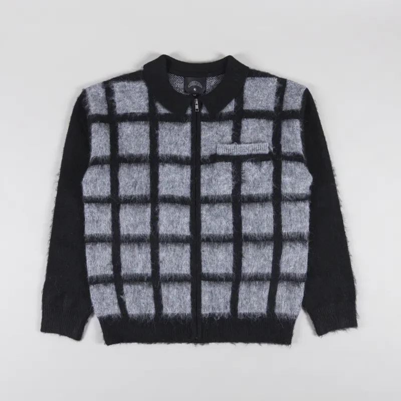 Temp Surf Co. Pane Zip Knit Grey Black