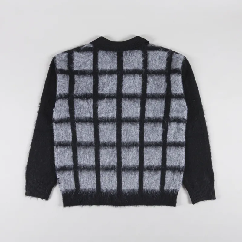 Temp Surf Co. Pane Zip Knit Grey Black-1