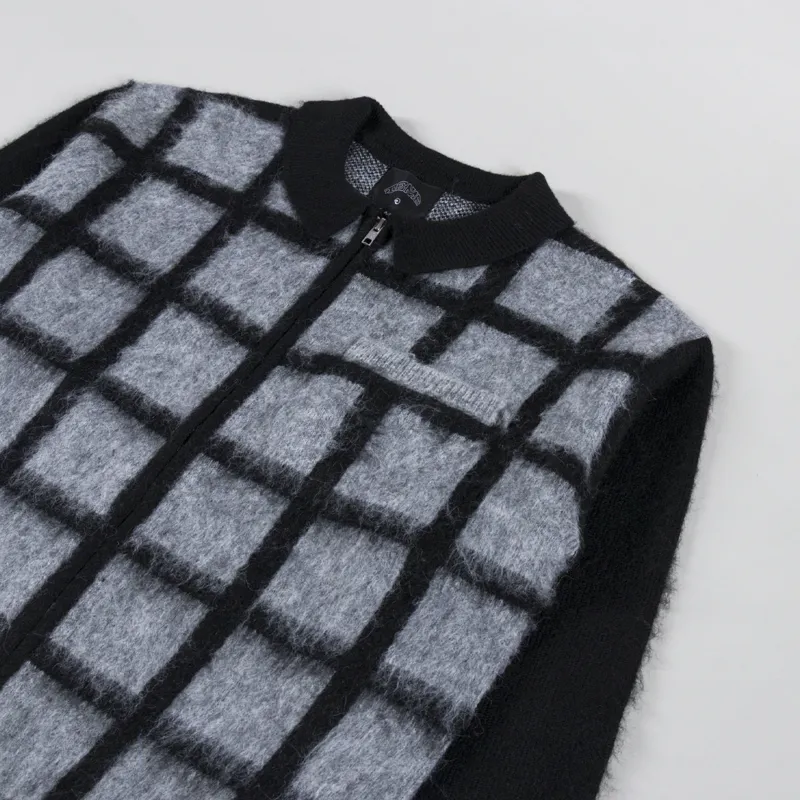 Temp Surf Co. Pane Zip Knit Grey Black-2