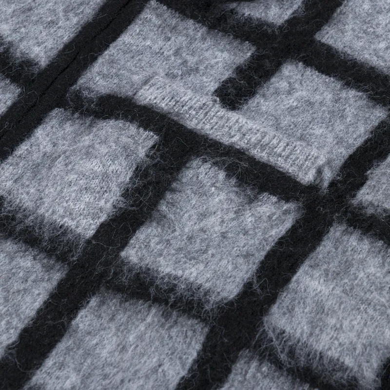 Temp Surf Co. Pane Zip Knit Grey Black-4