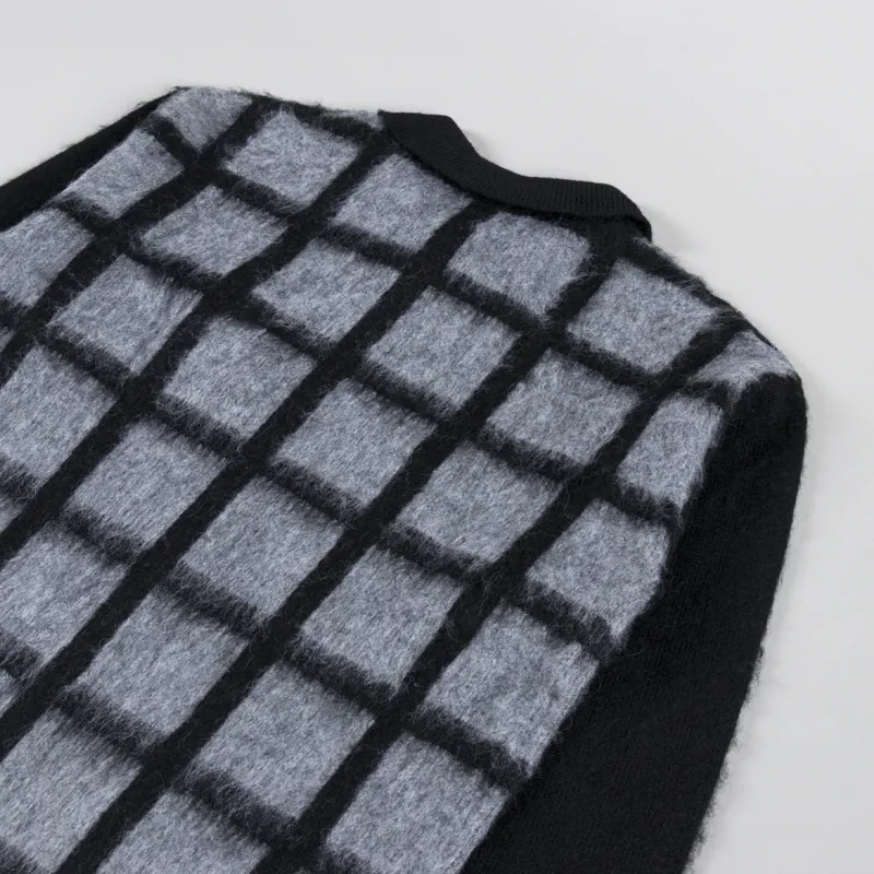 Temp Surf Co. Pane Zip Knit Grey Black-3