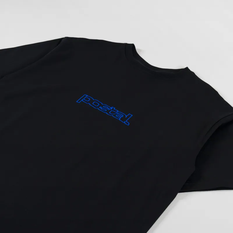 Postal Outline Logo T Shirt Black-1