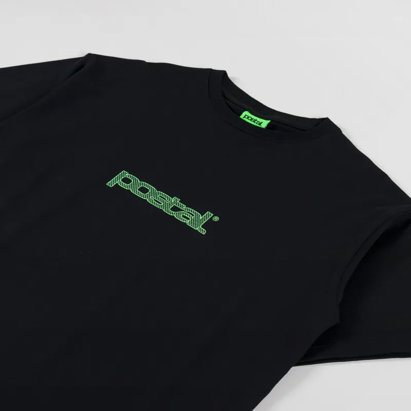 Postal Polka Dot Logo T Shirt Black-1