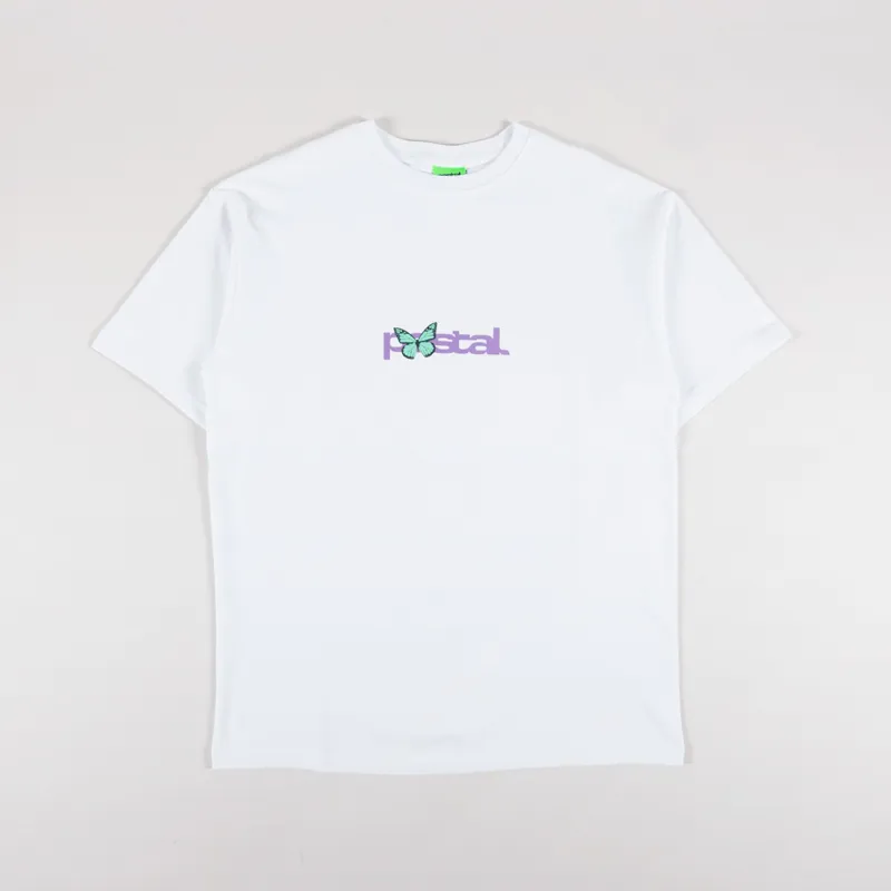 Postal Butterfly T Shirt White