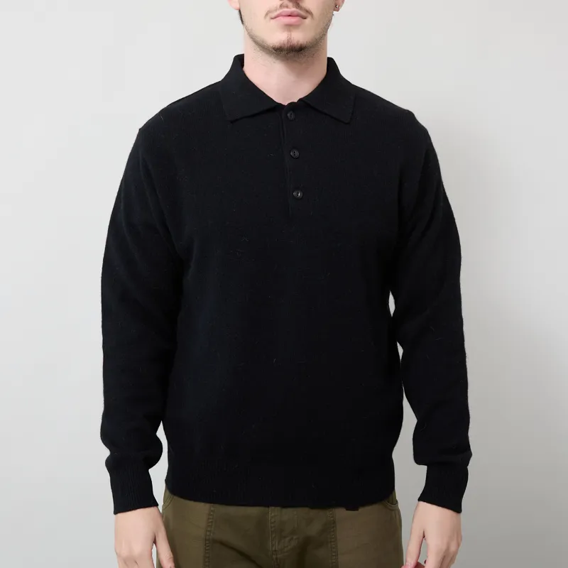 Pittari Knitted Polo Sweater Black