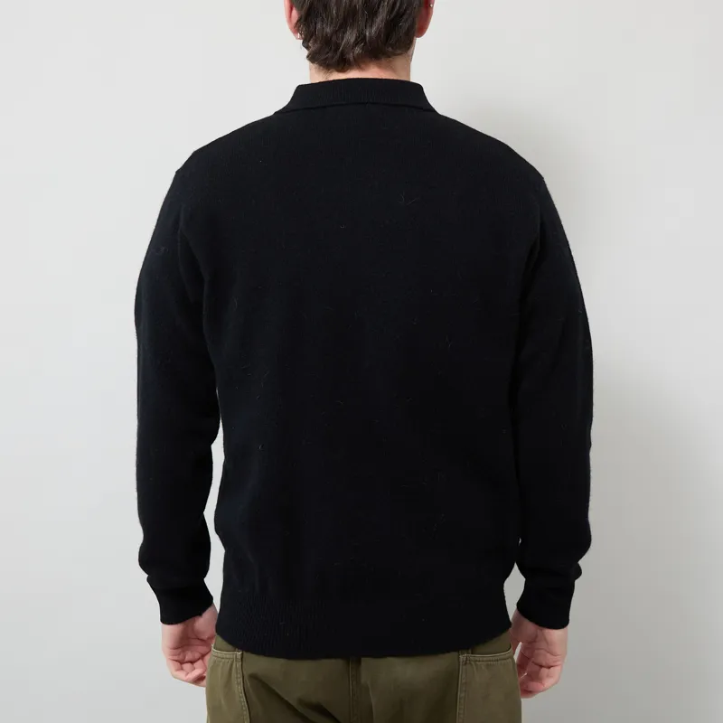 Pittari Knitted Polo Sweater Black-2