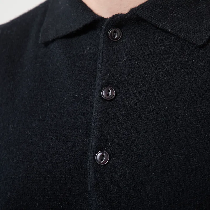 Pittari Knitted Polo Sweater Black-4