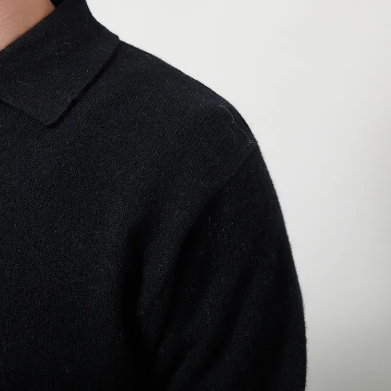 Pittari Knitted Polo Sweater Black-5