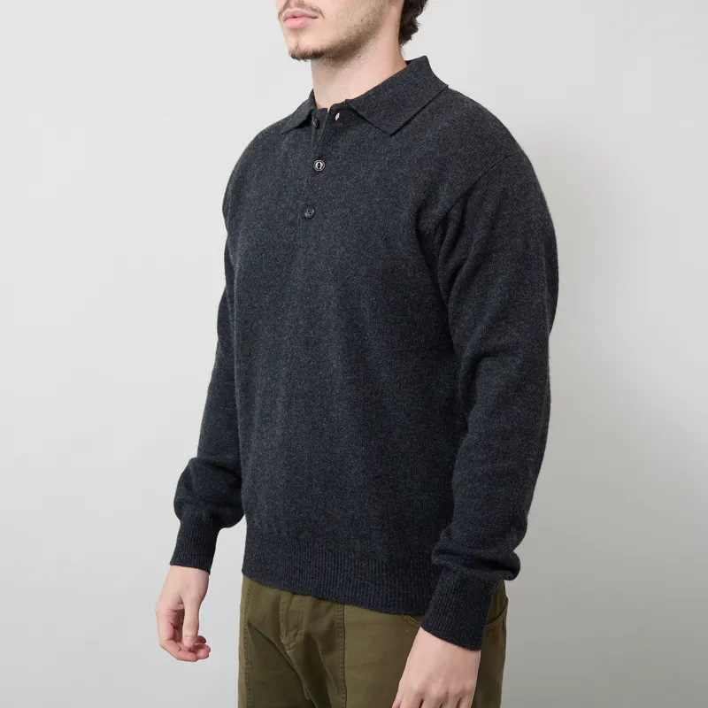 Pittari Knitted Polo Sweater Charcoal-1