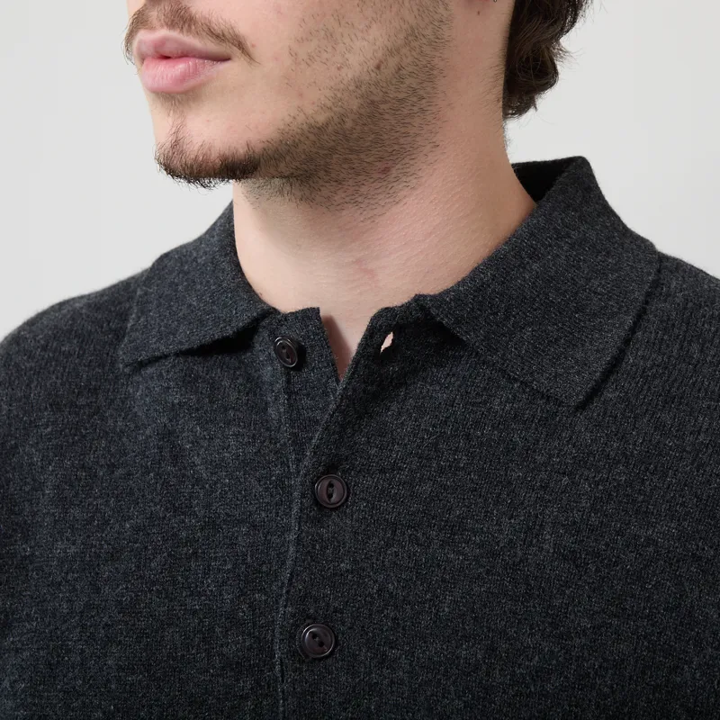 Pittari Knitted Polo Sweater Charcoal-3