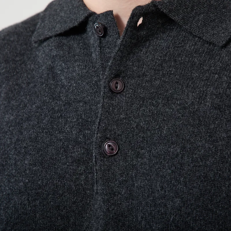 Pittari Knitted Polo Sweater Charcoal-4