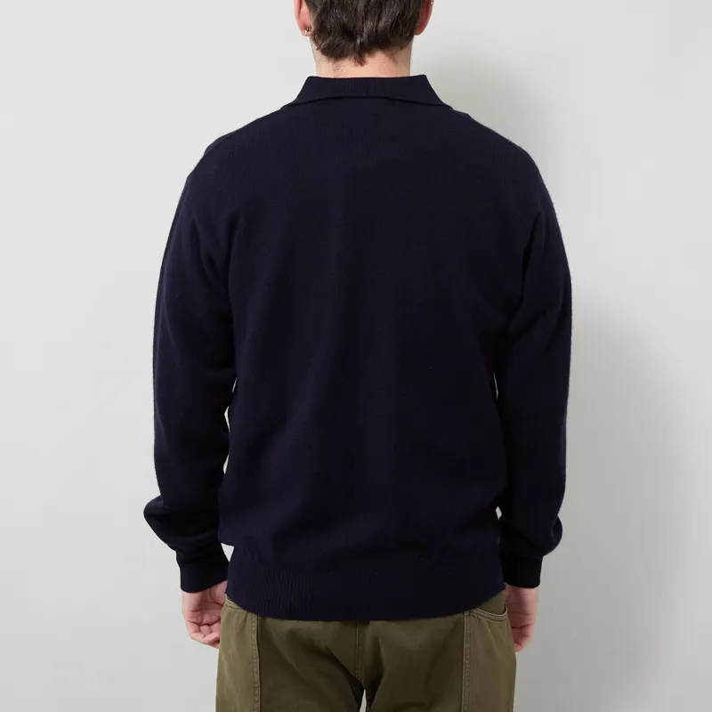 Pittari Knitted Polo Sweater Navy-2