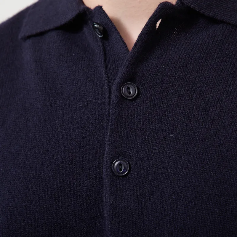 Pittari Knitted Polo Sweater Navy-4