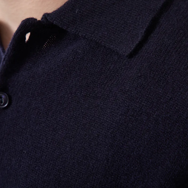 Pittari Knitted Polo Sweater Navy-5