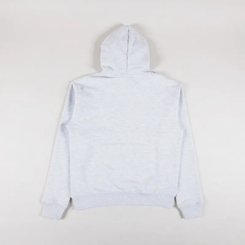 Postal Bold Outline Hoodie Grey Marl-1