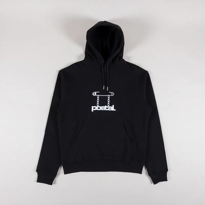 Postal Safety Pin Hoodie Black