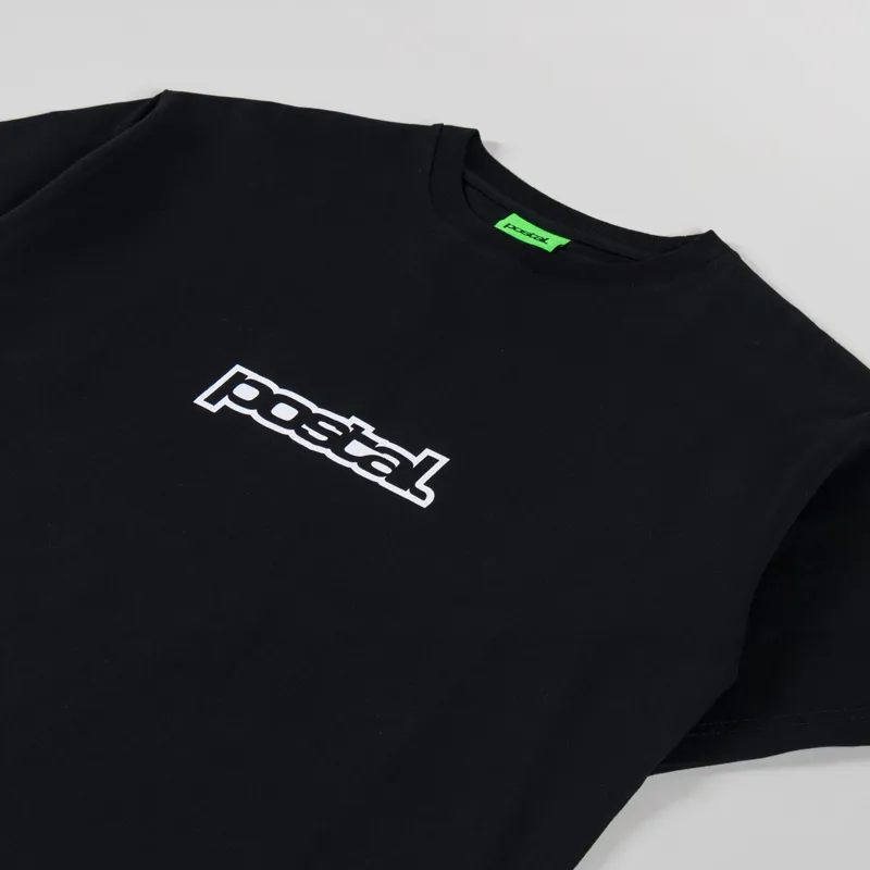 Postal Bold Outline T Shirt Black-1