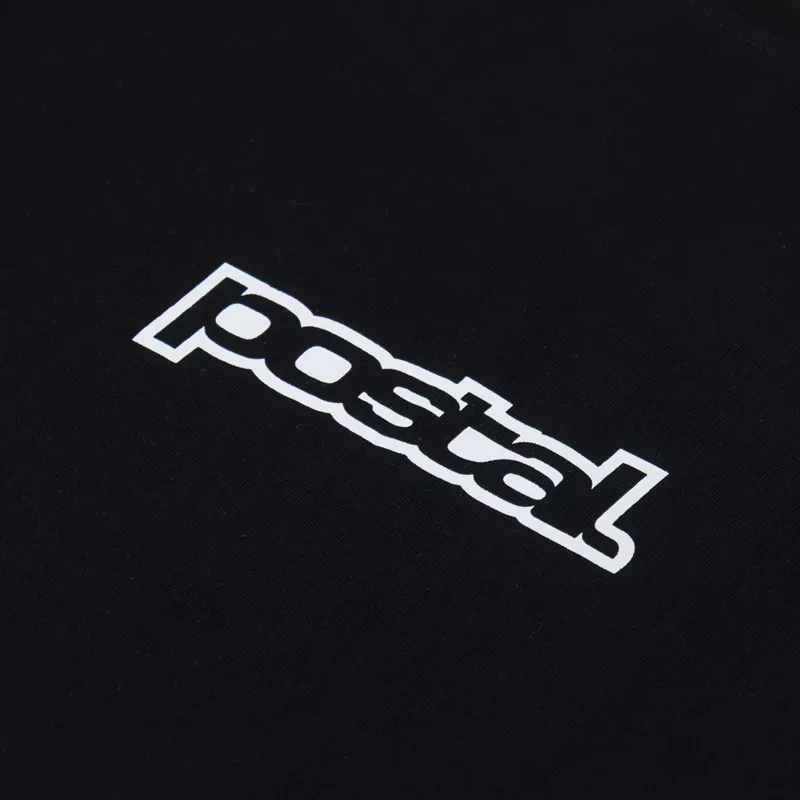 Postal Bold Outline T Shirt Black-2