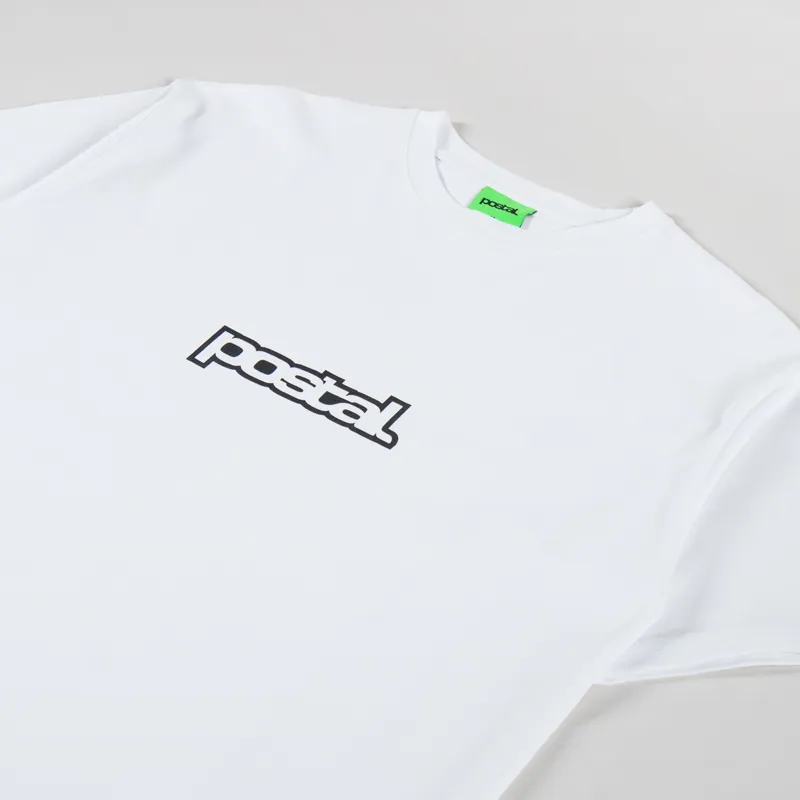 Postal Bold Outline T Shirt White-1