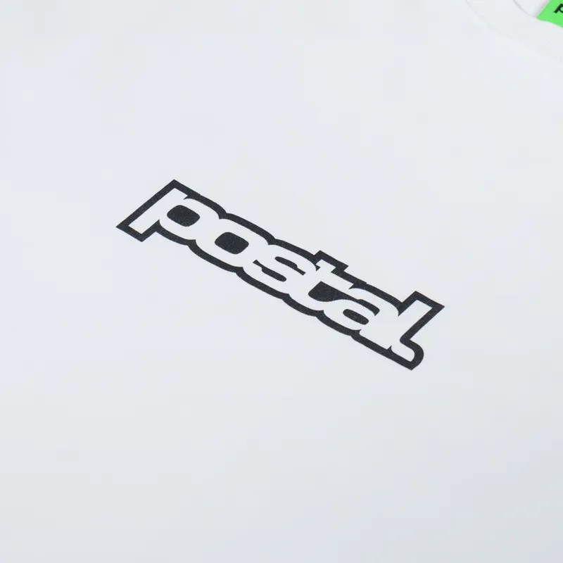 Postal Bold Outline T Shirt White-2