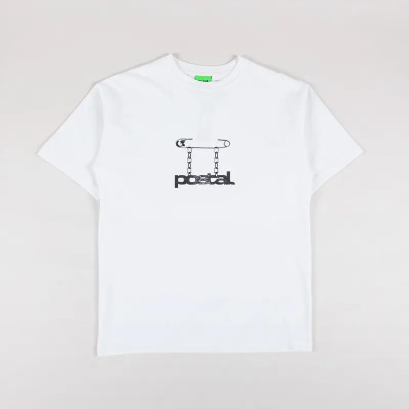 Postal Safety Pin T Shirt White
