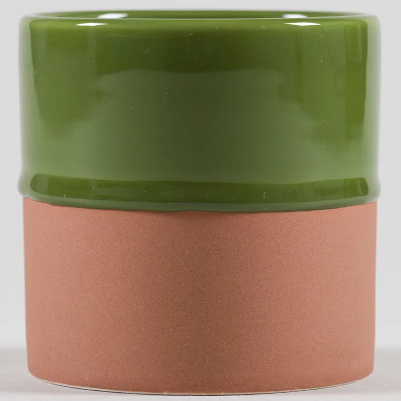 Yod and Co Drip Ceramic Planter Medium Rich Green-1