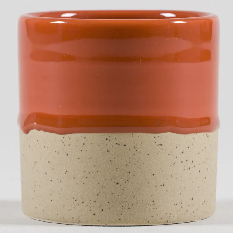 Yod and Co Drip Ceramic Planter Small Burnt Orange-2