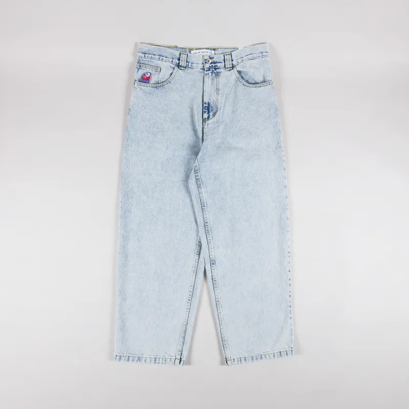 Polar Skate Co. Mens Big Boy Denim Jeans Light Blue OG Logo
