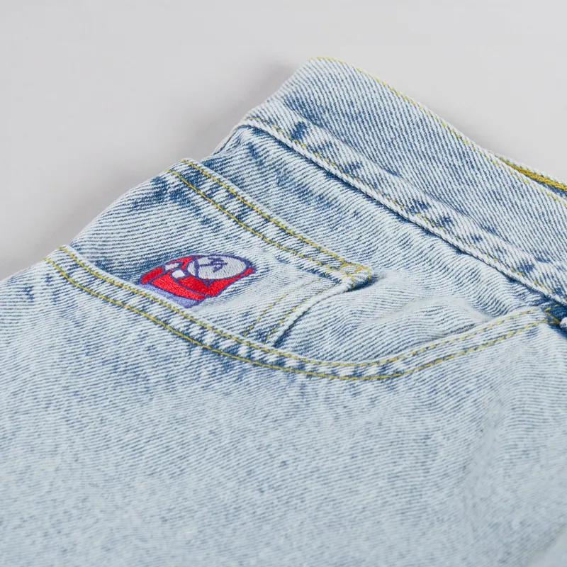 Polar Skate Co. Mens Big Boy Denim Jeans Light Blue OG Logo