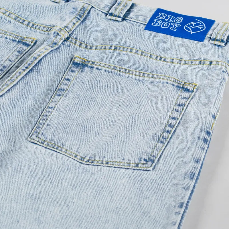 Polar Skate Co. Mens Big Boy Denim Jeans Light Blue OG Logo