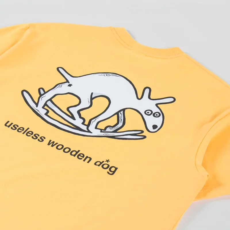 Polar Skate Co. Useless Wooden Dog T Shirt Yellow-2