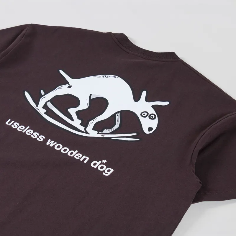 Polar Skate Co. Useless Wooden Dog T Shirt Chocolate-2