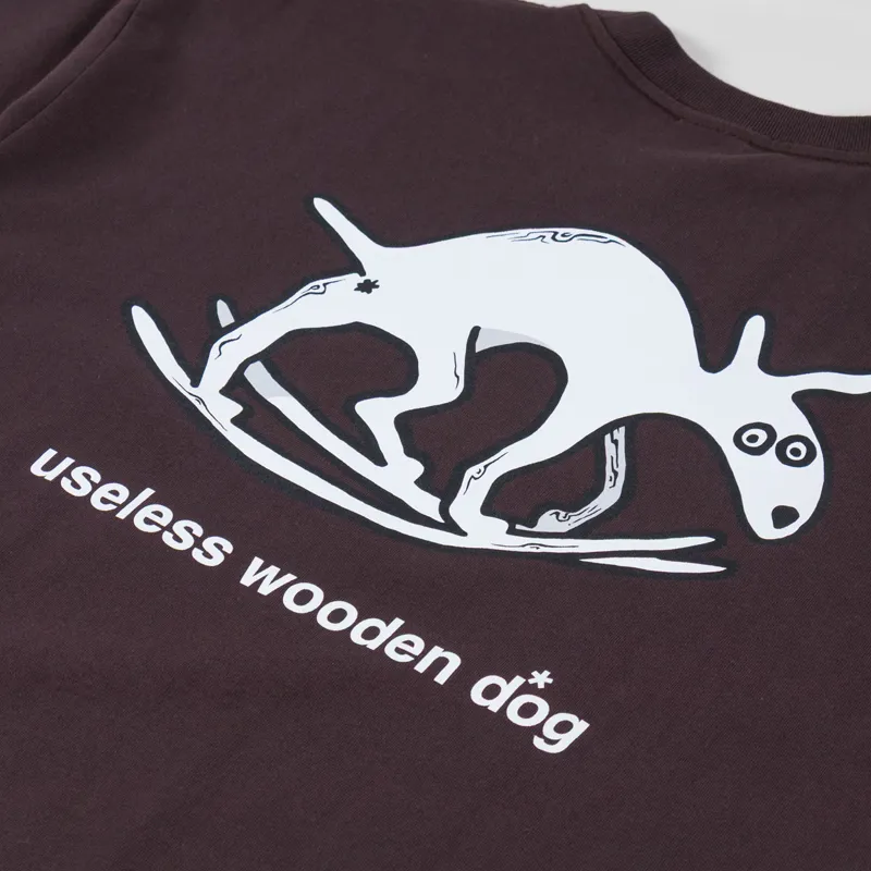 Polar Skate Co. Useless Wooden Dog T Shirt Chocolate-4