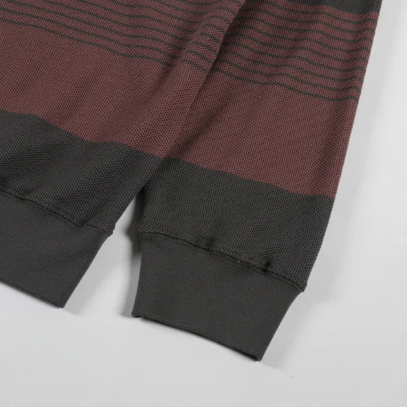 Polar Skate Co Surf Half Zip Long Sleeve Shirt Dirty Black Brownstone-6