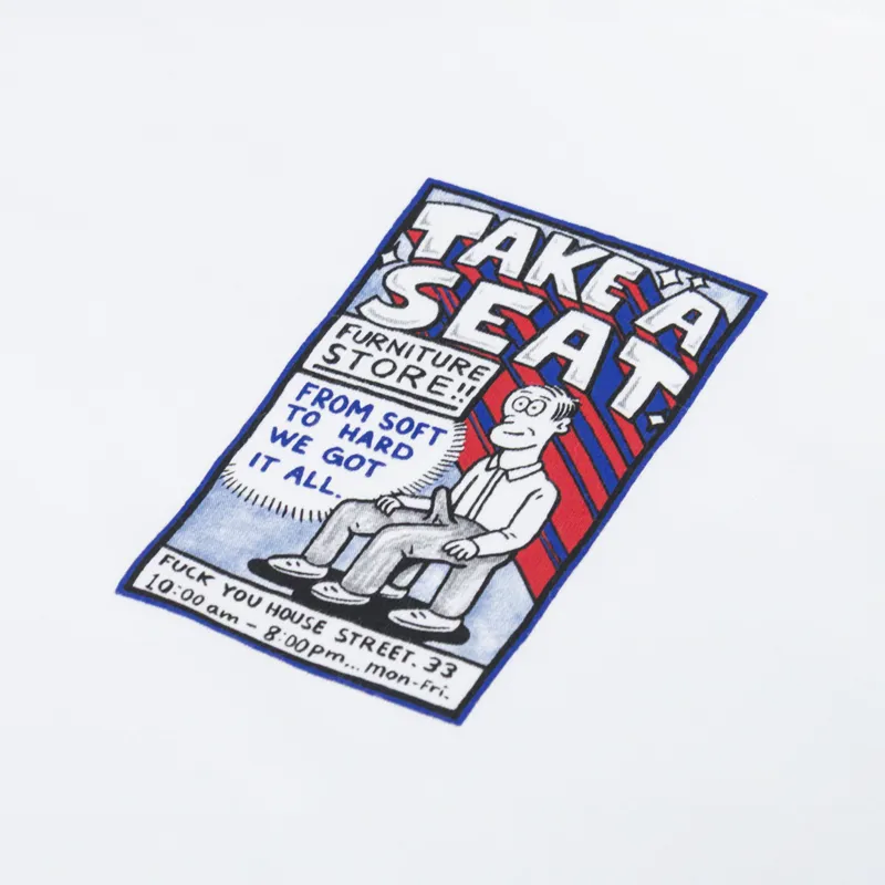 Polar Skate Co. Take A Seat T Shirt White-2