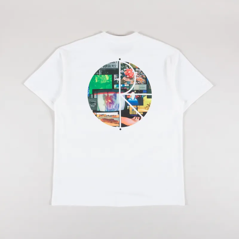 Polar Skate Co. Fill Logo T Shirt Ourselves Collage White