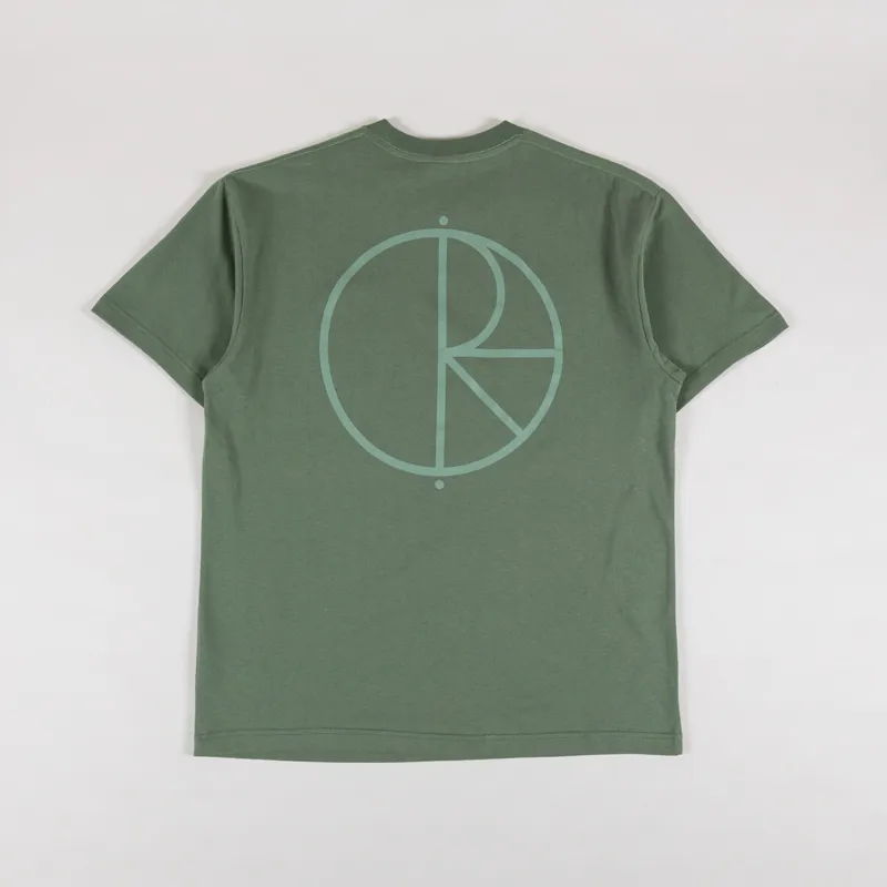 Polar Skate Co. Contrast T Shirt Stroke Logo Moss Green