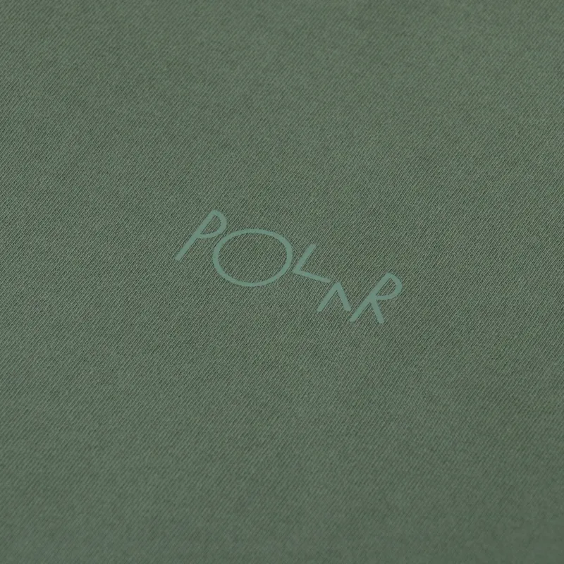 Polar Skate Co. Contrast T Shirt Stroke Logo Moss Green-5
