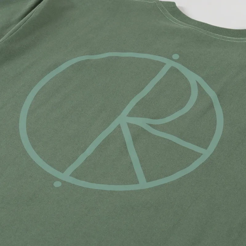 Polar Skate Co. Contrast T Shirt Stroke Logo Moss Green-4