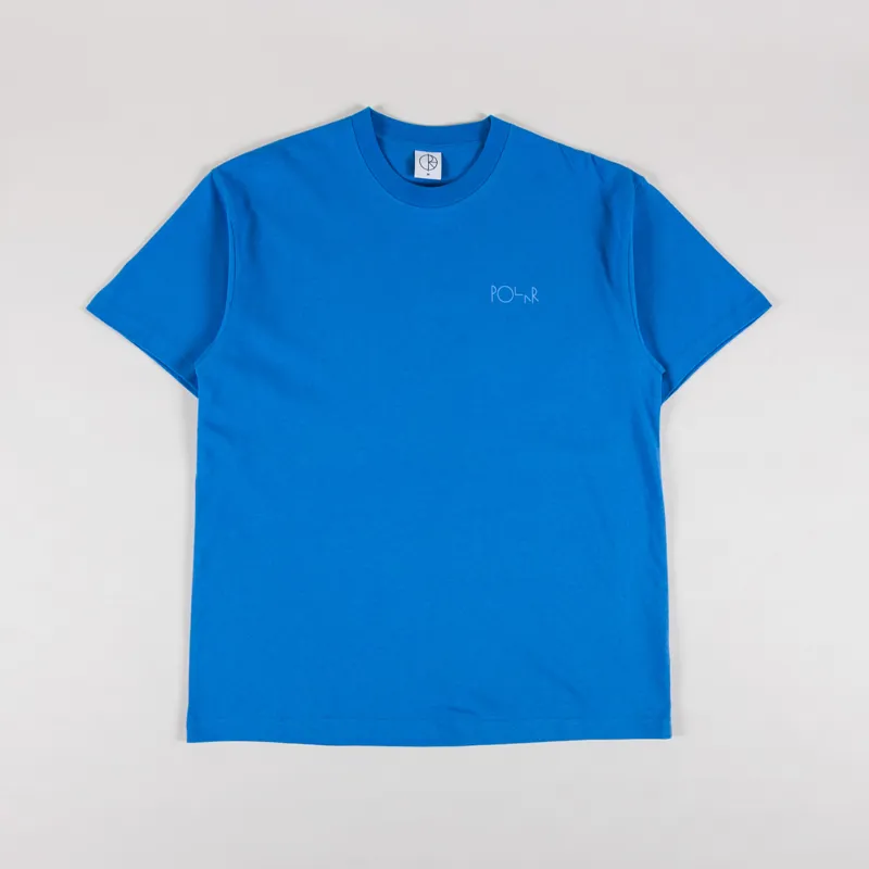 Polar Skate Co. Contrast T Shirt Stroke Logo French Blue-1