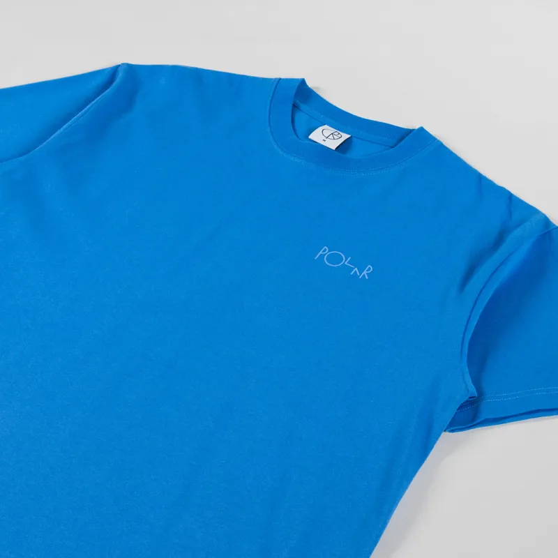 Polar Skate Co. Contrast T Shirt Stroke Logo French Blue-3