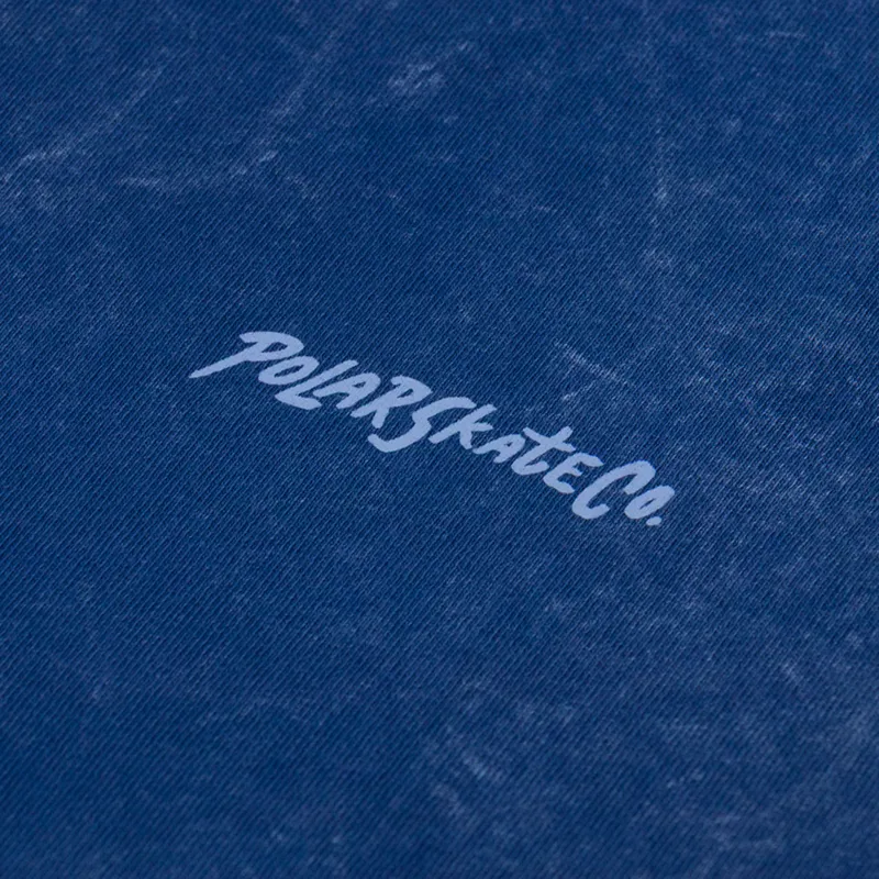 Polar Skate Co. Acid T Shirt Surf Logo Dark Blue-2