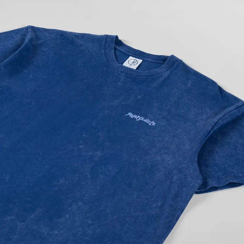 Polar Skate Co. Acid T Shirt Surf Logo Dark Blue-1