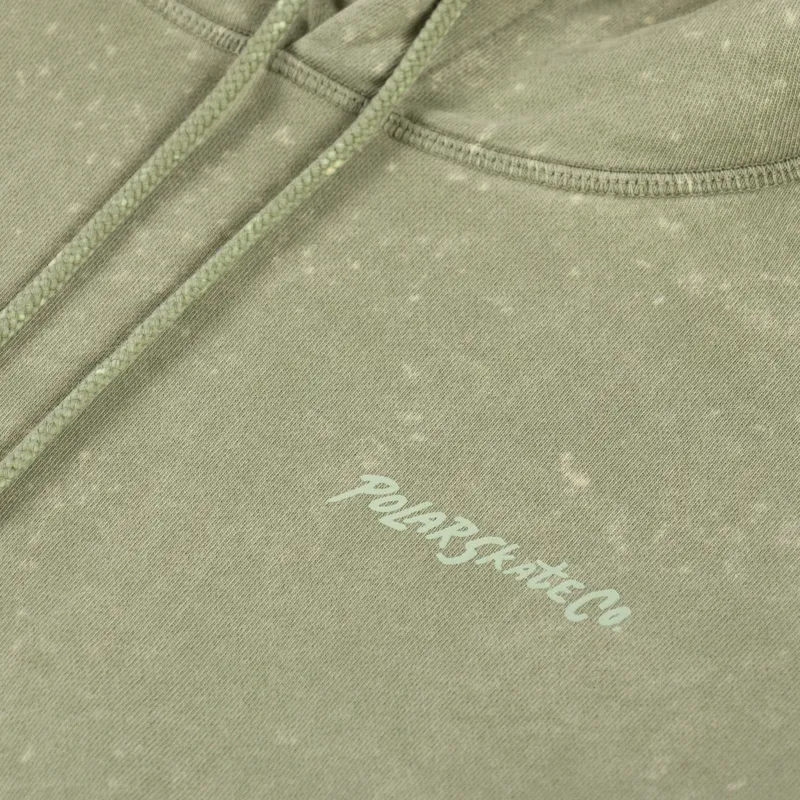 Polar Skate Co. Acid Frank Hoodie Light Green Surf Logo-4
