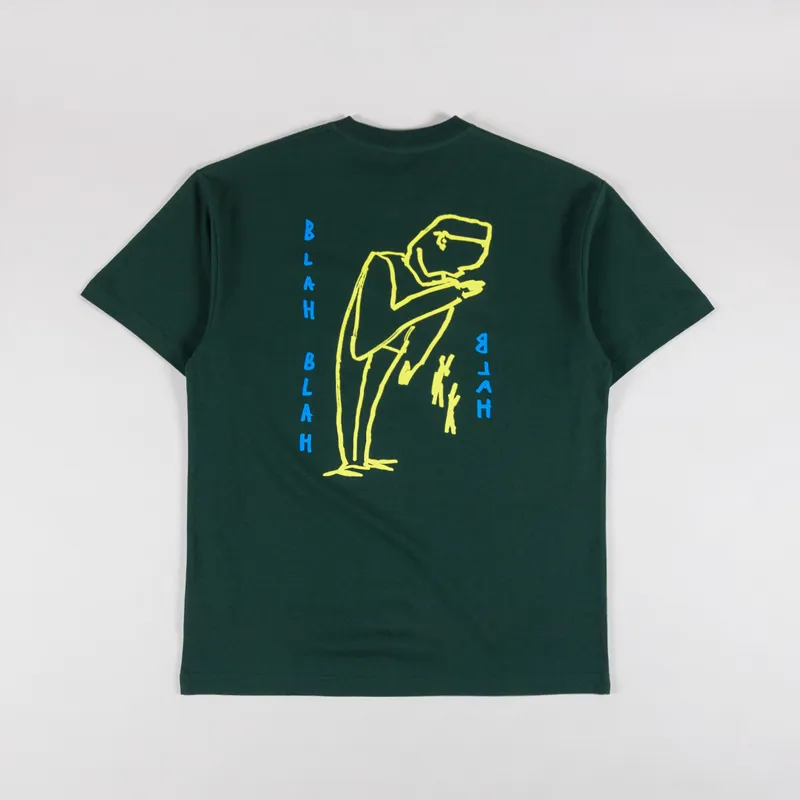 Polar Skate Co. Blah Blah Blah T Shirt Dark Green