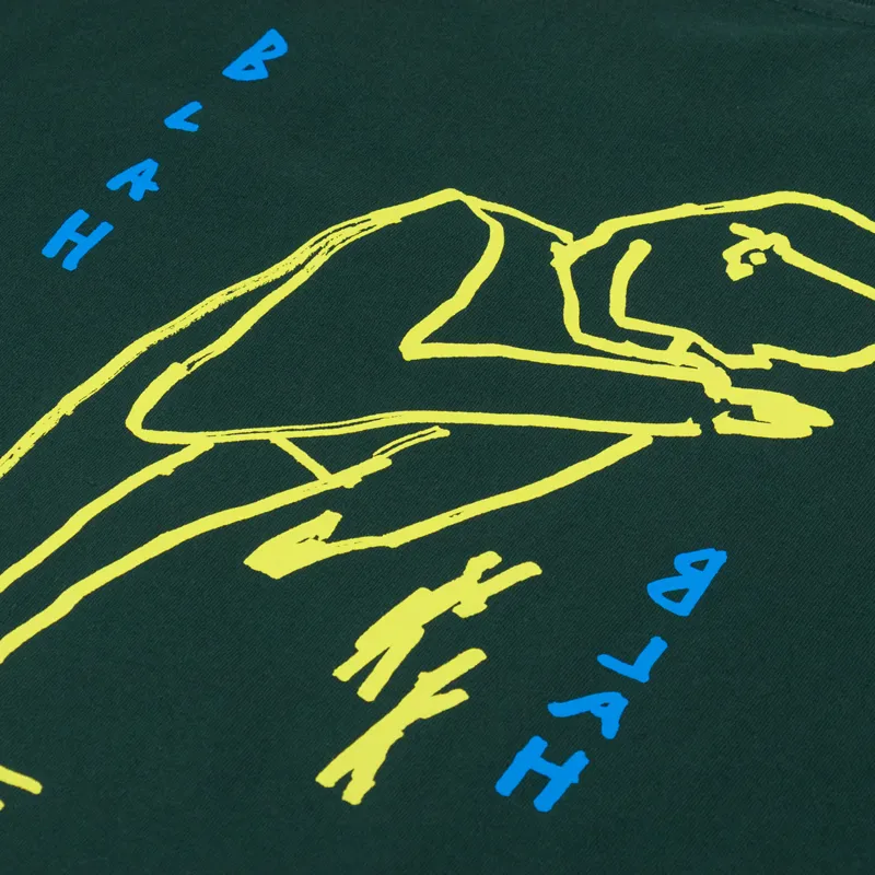 Polar Skate Co. Blah Blah Blah T Shirt Dark Green-4